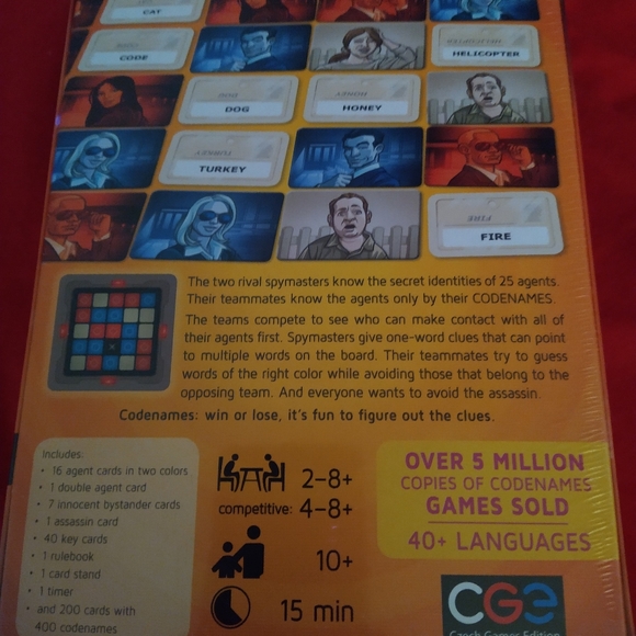 CGE Games New Codenames Party Game Poshmark